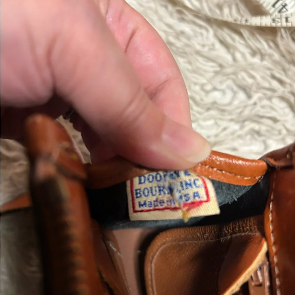 Dooney & Bourke Black and Brown Leather Crossbody Bag - Picture 4 of 4